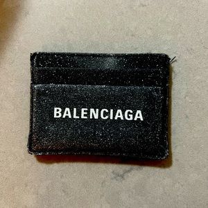 Balenciaga Sparkle Cash Logo Cardholder